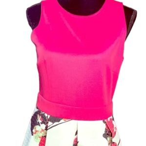 Gabby & Skye Floral Print Dress | Color: Pink/White | Size:8